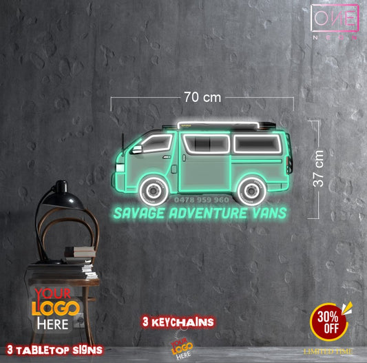 SAVAGE ADVENTURE VANS| LED Neon Sign