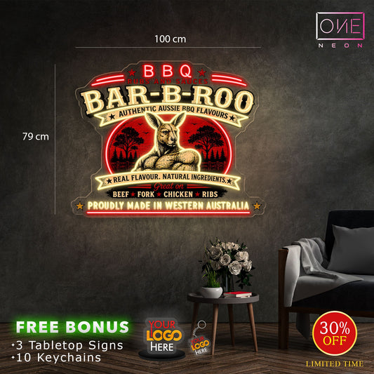 BBQ BAR-B-ROO | LED Neon Sign