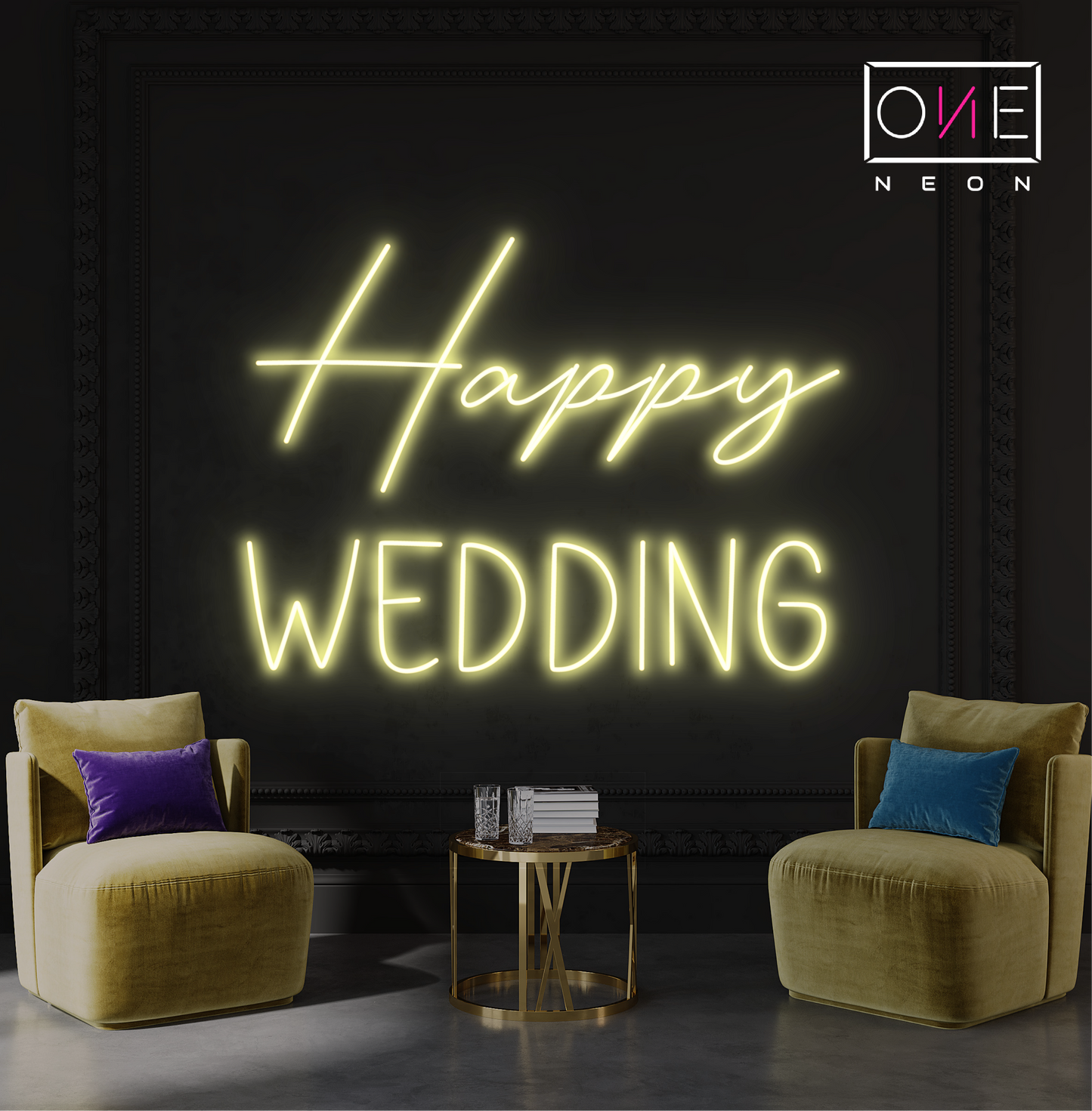 Happy Wedding Led Neon Sign