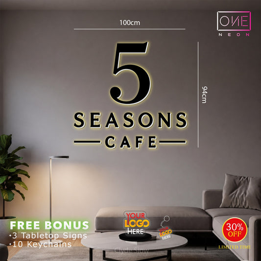 5 seasons cafe ( 6 signs) | LED Neon Sign+ Backlit sign
