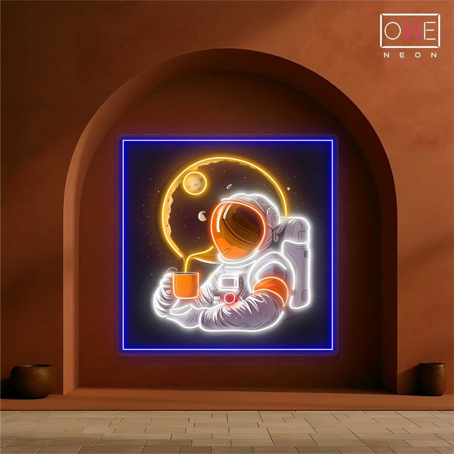 Panneau néon à LED Moonlight Coffee Artwork