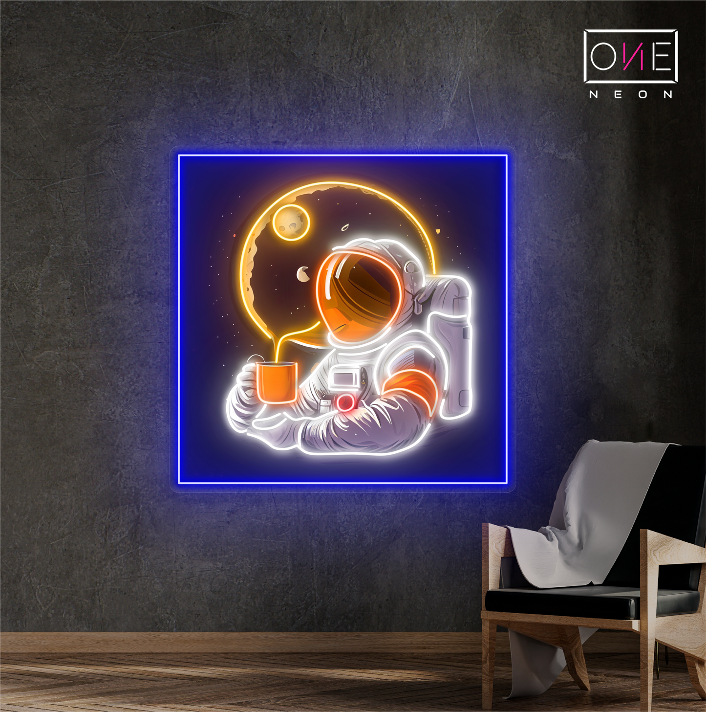 Panneau néon à LED Moonlight Coffee Artwork