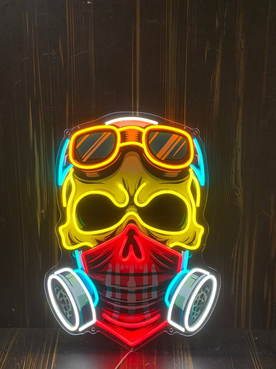Clay Smith+ Skull gas masking ( 2 signs) | LED Neon Sign