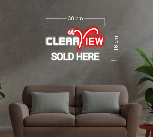 CLEARVIEW SOLD HERE | LED Neon Sign + Base Stand (100 signs)