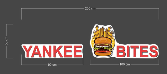 YANKEE BITES | LED Neon Sign (3D Acrylic sign)