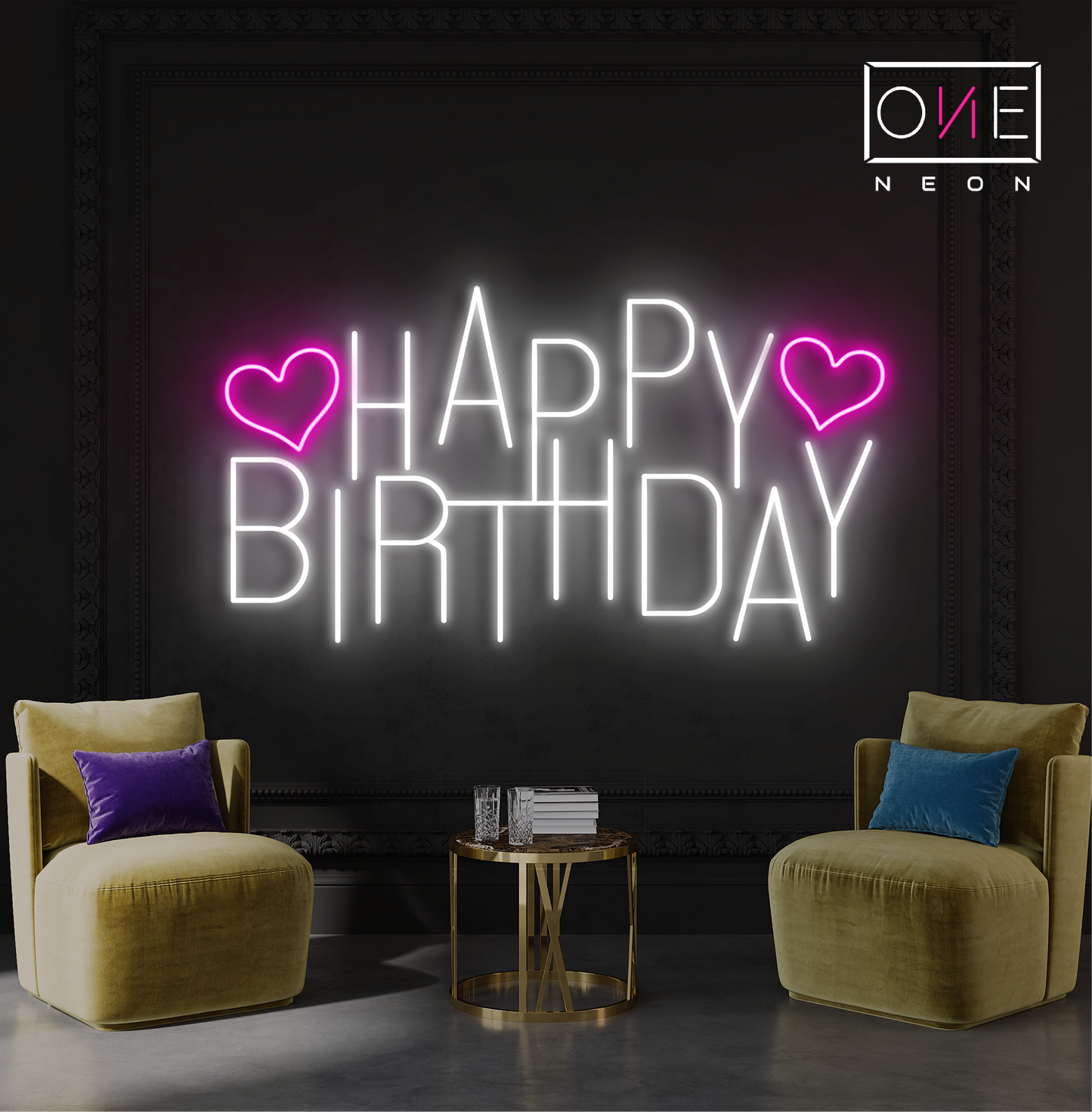 Panneau néon à LED représentant une tête de mort sur la plage paradisiaque