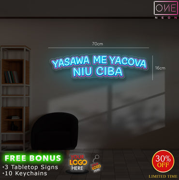 FIJI RUGBY + YASAWA ME YACOVA NIU CIBA | LED Neon Sign ( 2 signs)