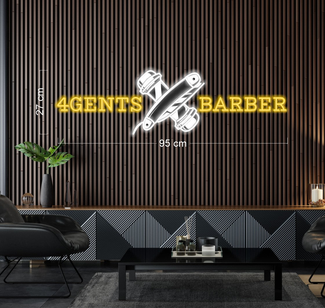 4GENTS BARBER | LED Neon Sign