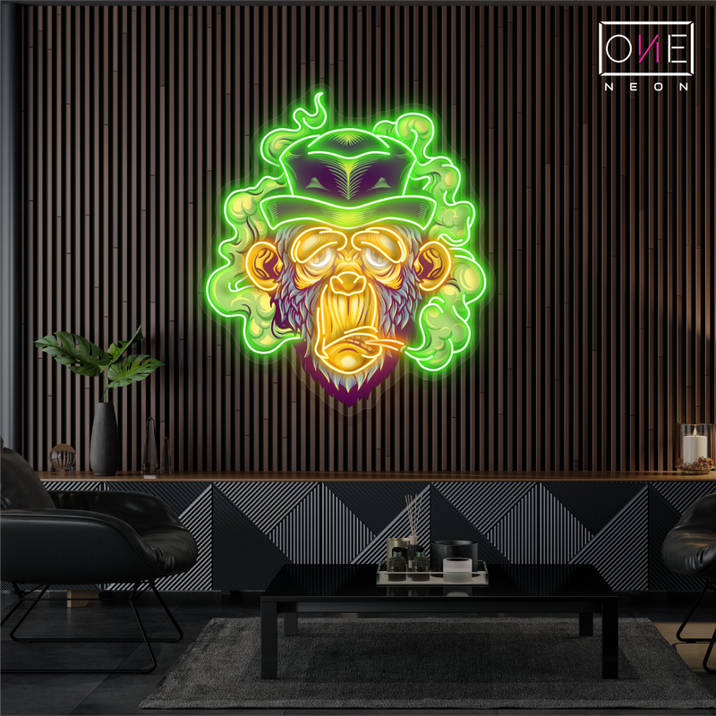 Enseigne au néon à LED Smokin' Ape