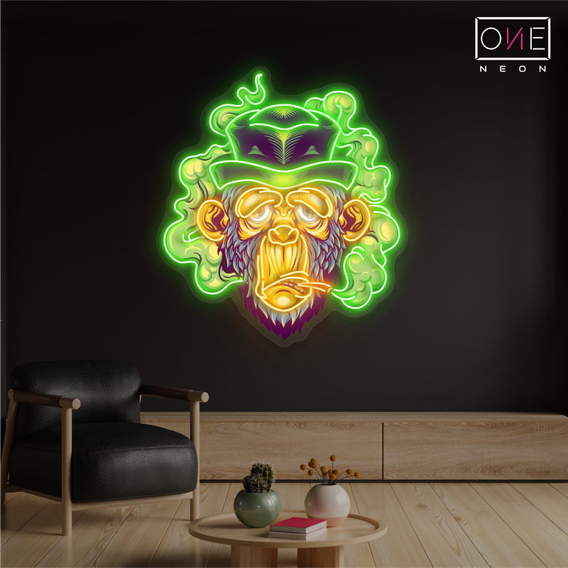 Enseigne au néon à LED Smokin' Ape