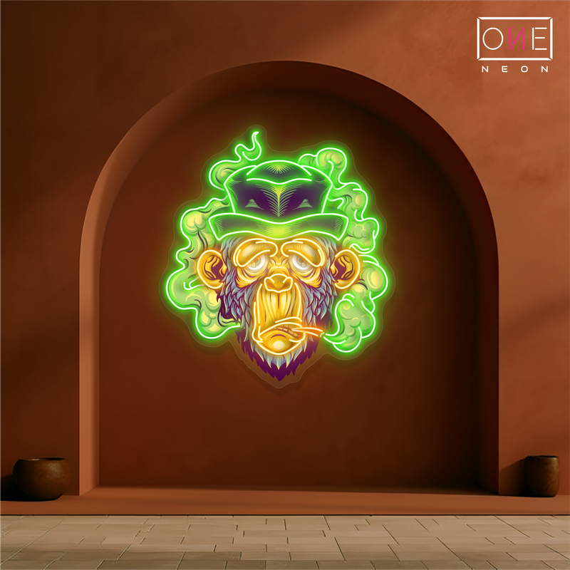 Enseigne au néon à LED Smokin' Ape