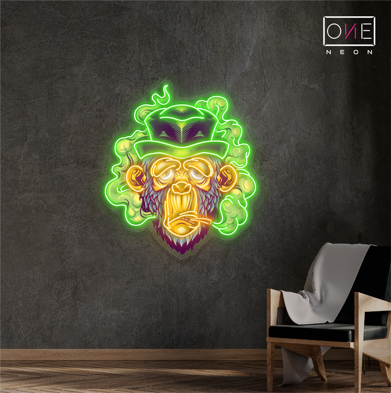 Enseigne au néon à LED Smokin' Ape