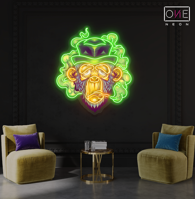 Enseigne au néon à LED Smokin' Ape