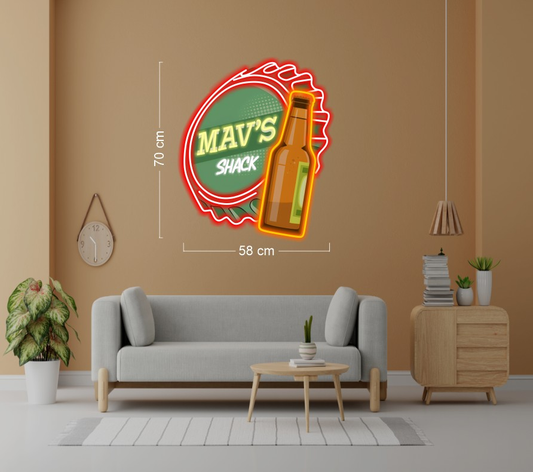 MAVS SHACK & BOTTLE | LED Neon Sign (2 signs)