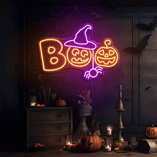 Boo LED Neon Sign