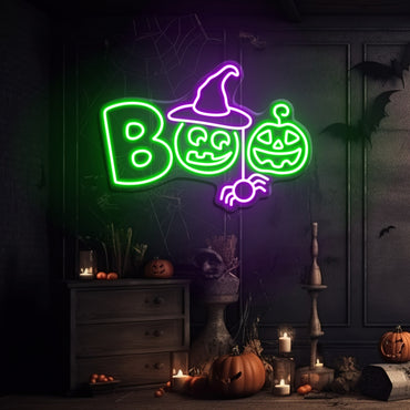 Boo LED Neon Sign
