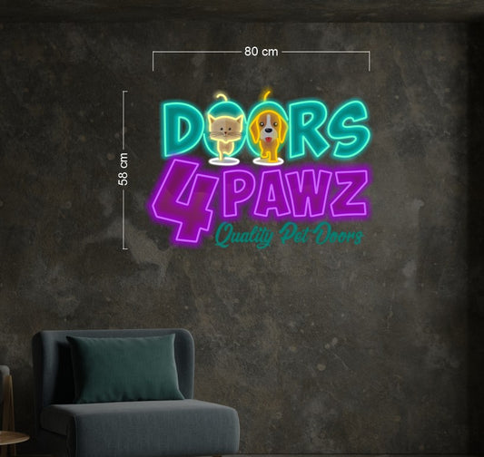 DOORS 4 PAWZ | LED Neon Sign