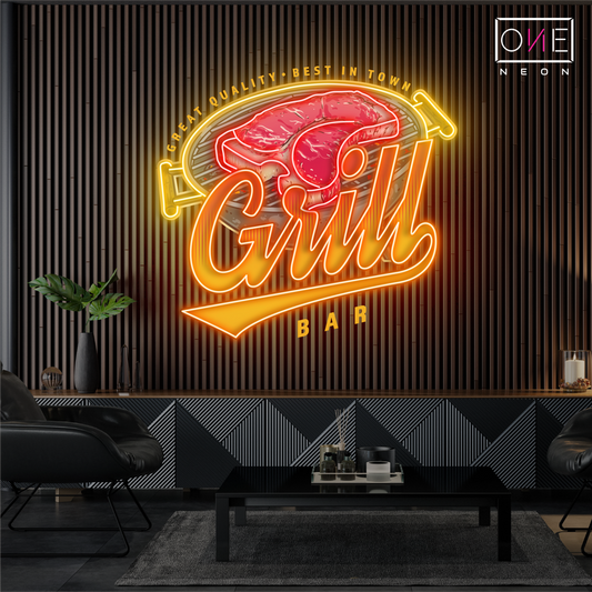 Panneau néon à LED pour bar grill