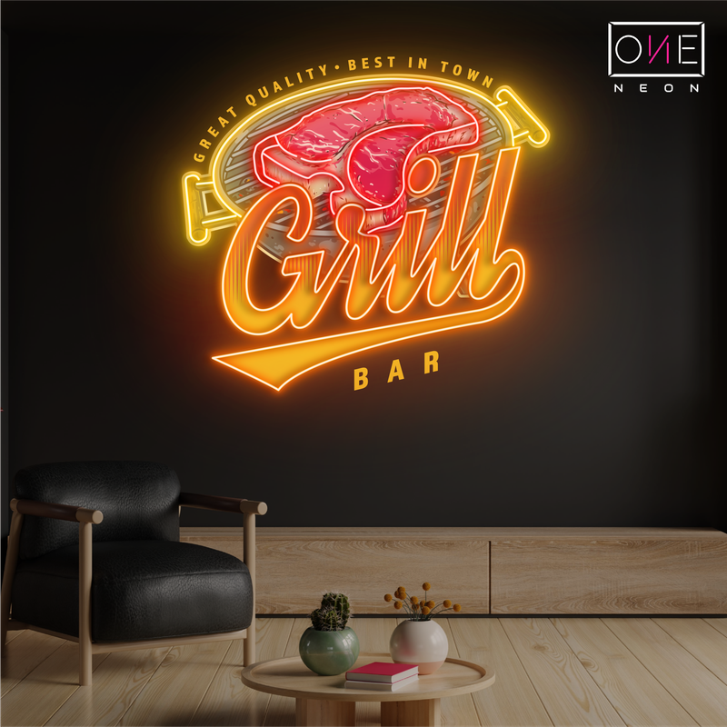 Panneau néon à LED pour bar grill