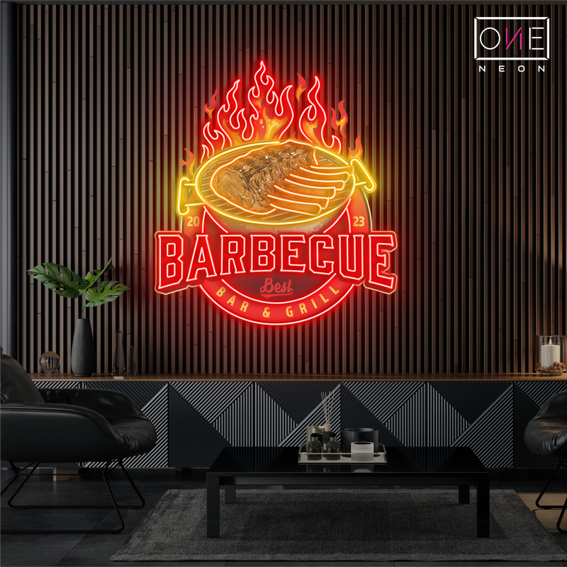 Panneau néon à LED pour barbecue et grillades