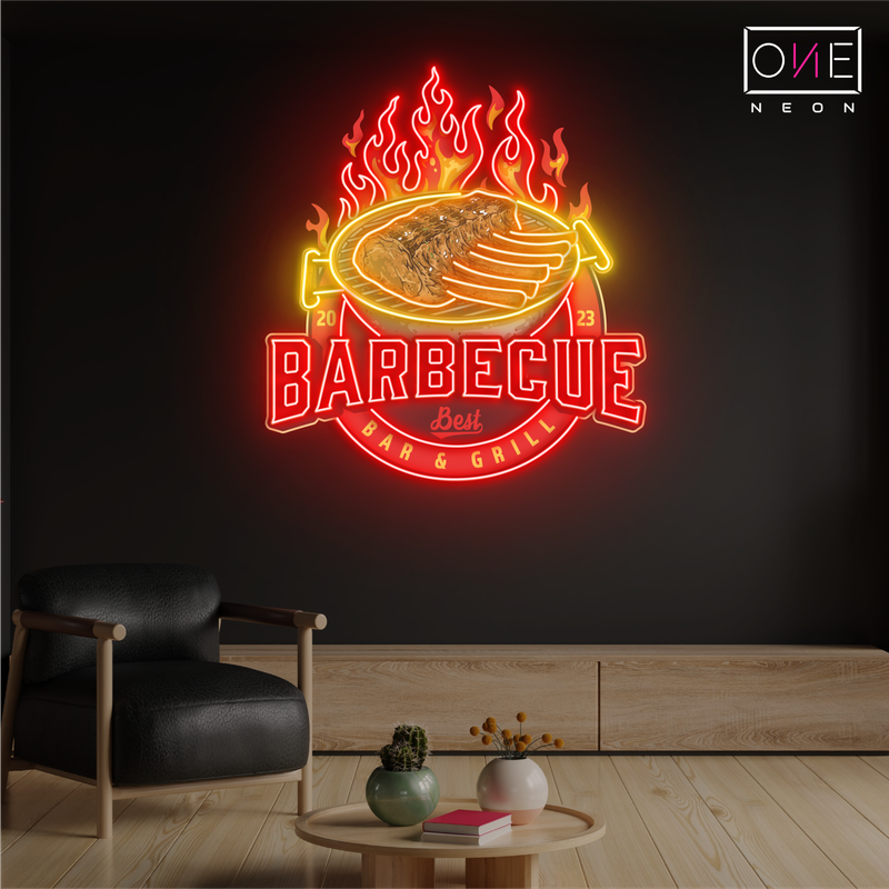 Panneau néon à LED pour barbecue et grillades