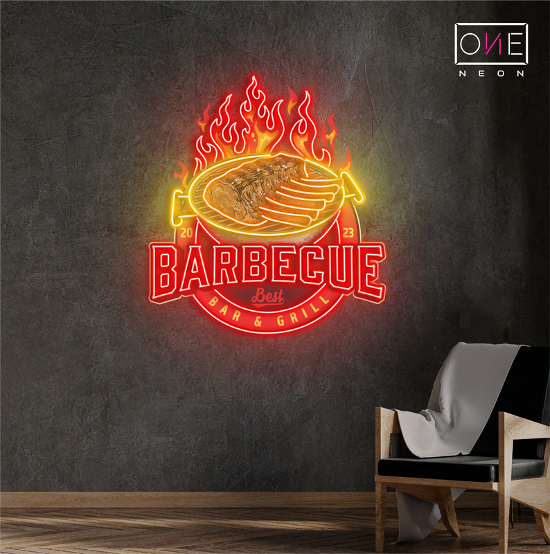 Panneau néon à LED pour barbecue et grillades