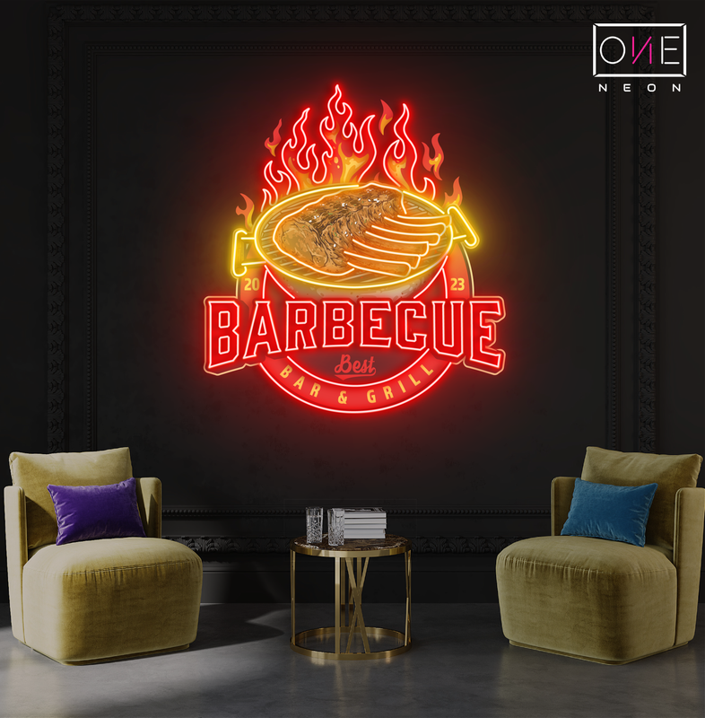Panneau néon à LED pour barbecue et grillades
