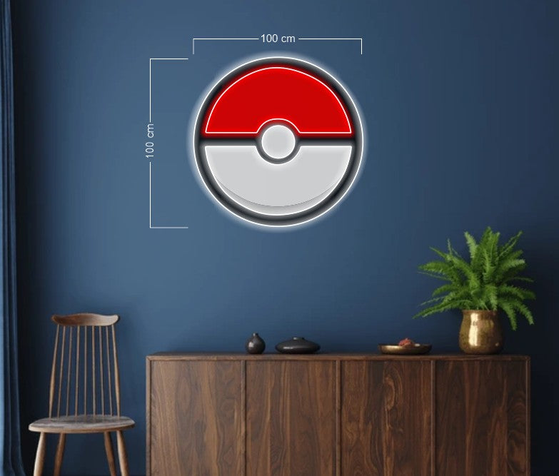POKEBALL LED Neon Sign ONE Neon Sign Australia pokeball-led-neon-sign-one-neon-sign-australia