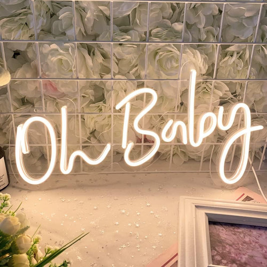 Happy birthday+ Oh baby | LED Neon Sign