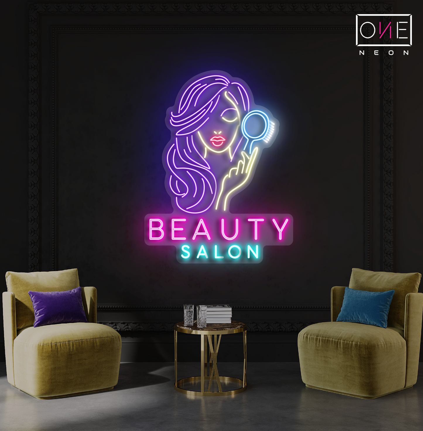 Enseigne au néon à LED pour salon de beauté