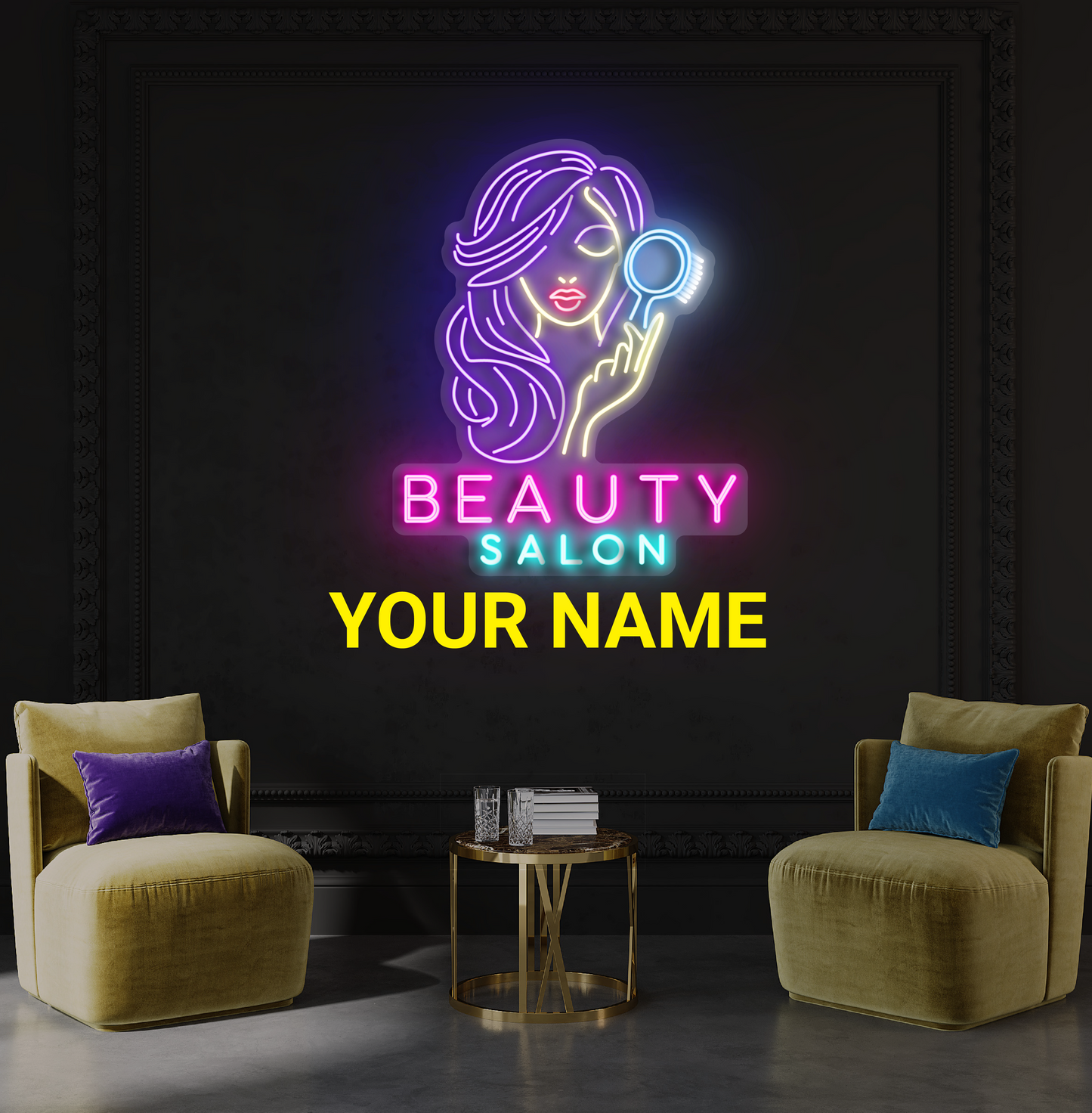 Enseigne au néon à LED pour salon de beauté