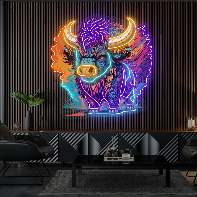 Enseigne au néon à LED Mystic Bison