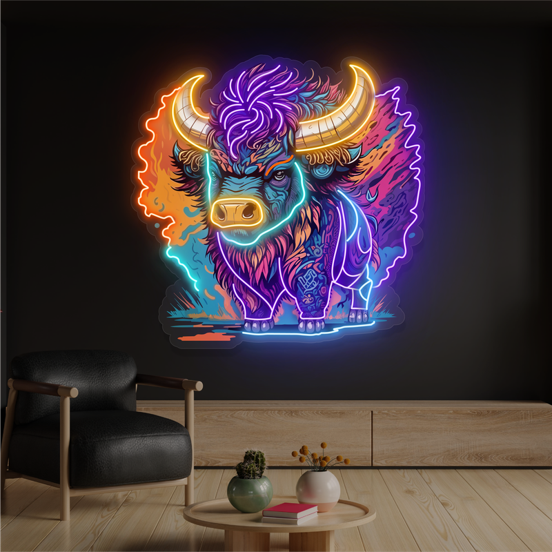 Enseigne au néon à LED Mystic Bison
