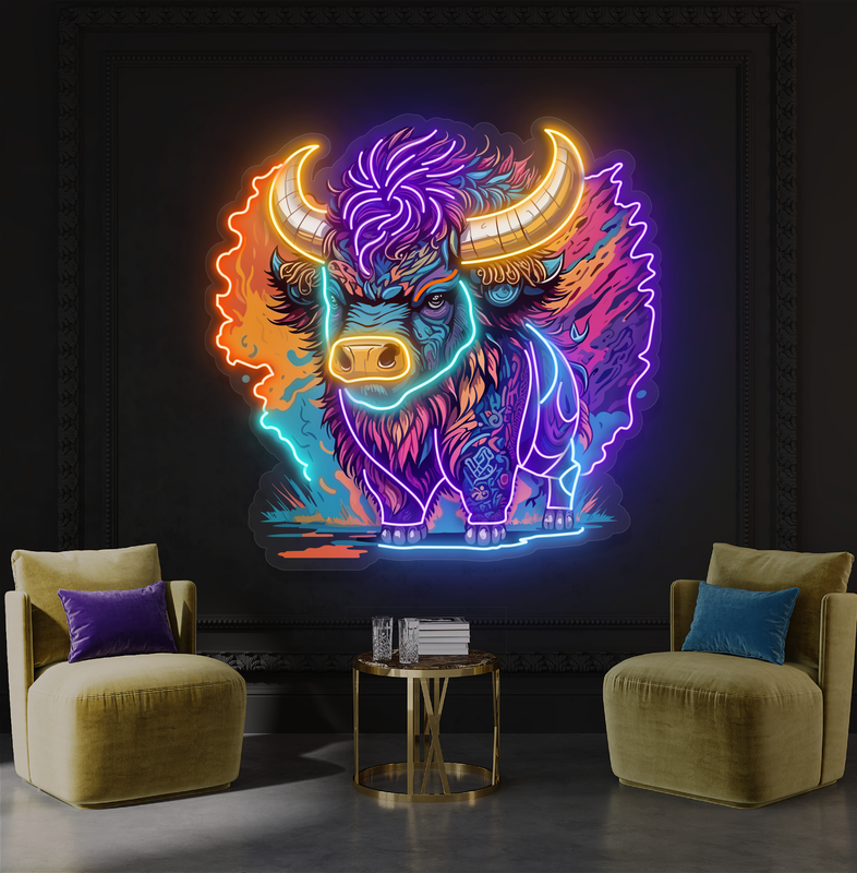 Enseigne au néon à LED Mystic Bison