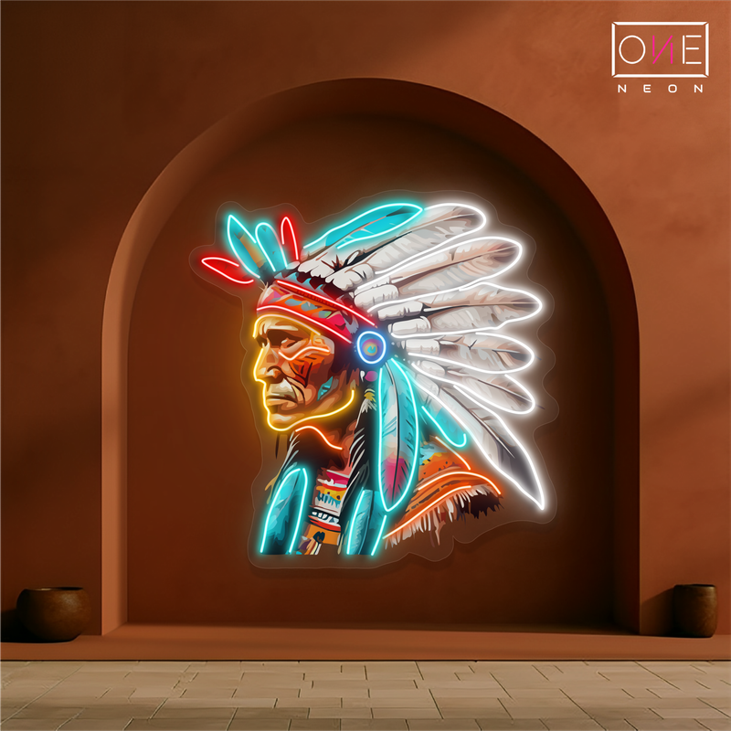 Enseigne au néon à LED Tribal Guardian Artwork