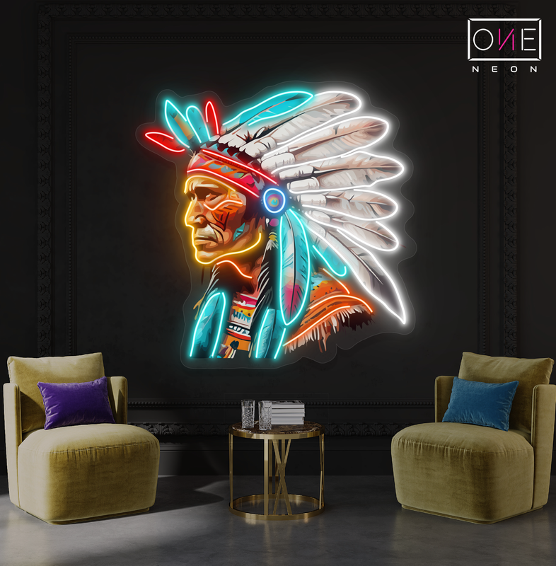 Enseigne au néon à LED Tribal Guardian Artwork