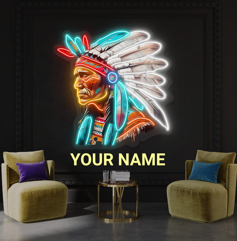 Enseigne au néon à LED Tribal Guardian Artwork