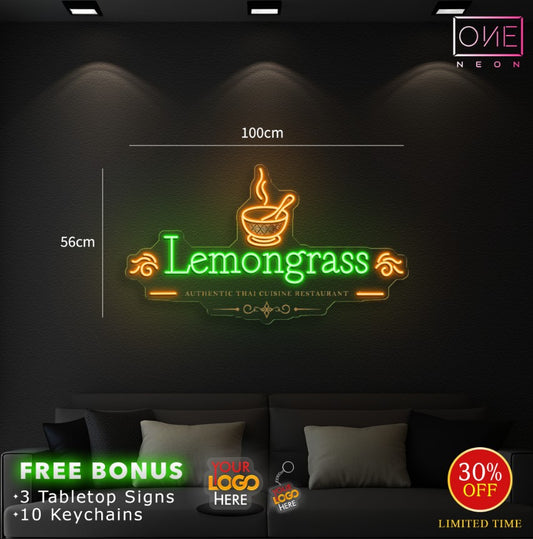 Lemongrass authentic Thai cuisine restaurant | LED Neon Sign