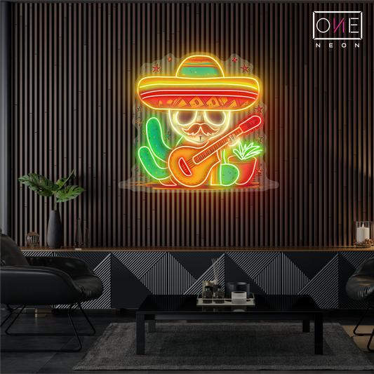 Panneau néon à LED Fiesta Cactus Artwork