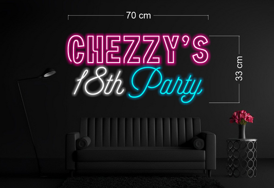 CHEEZZY'S 18th Party | LED Neon Sign