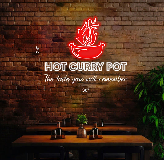 HOT CURRY POT | LED Neon Sign