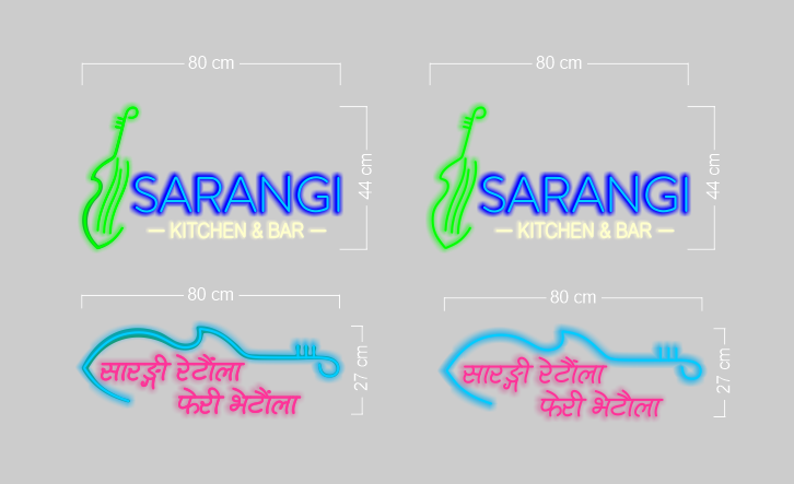 SARANGI KITCHEN & BAR (2 signs) | LED Neon Sign