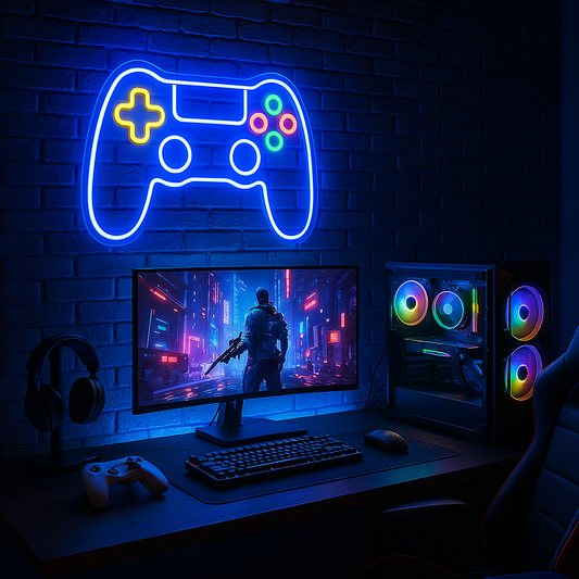 Game Pad Neon Signs – Wall Art for Bedrooms and Game Zones