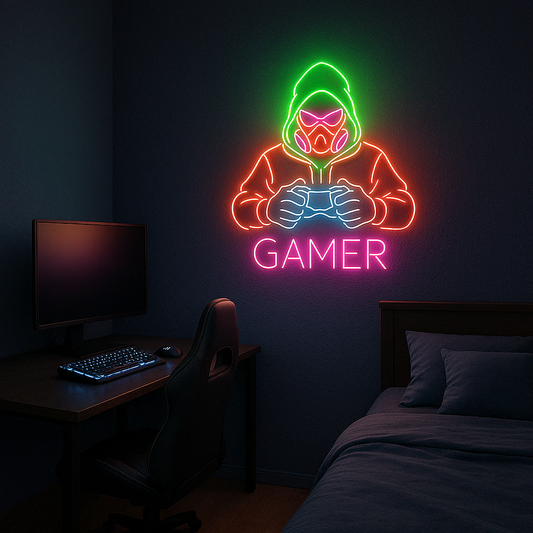 Gamer Neon Signs – Wall Art for Bedrooms and Game Zones