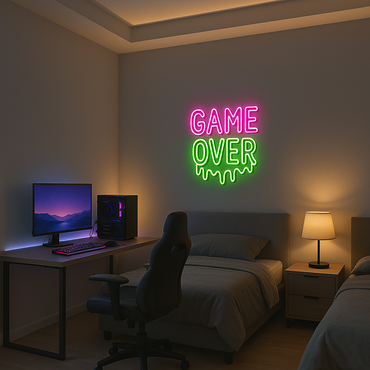 Game Over – Wall Art for Bedrooms and Game Zones