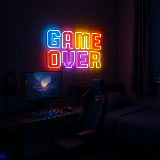 Game Over – Wall Art for Bedrooms and Game Zones