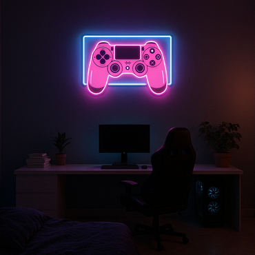 Gaming Controller Neon Signs – Wall Art for Bedrooms and Game Zones