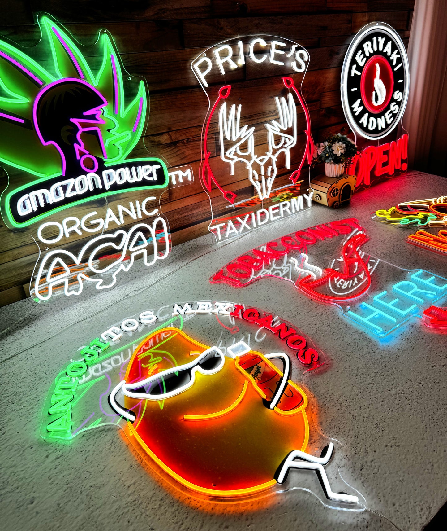 Precision rigging & logistics | LED Neon Sign (x3 neon signs)