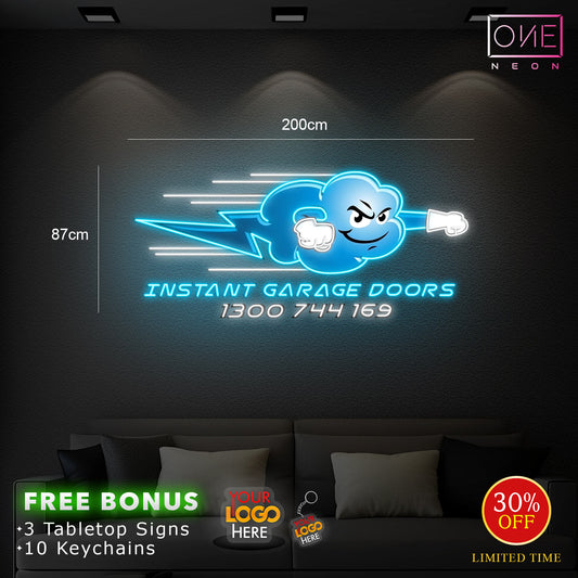 Instant Garage Doors | LED Neon Sign (waterproof)