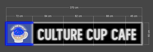 CULTURE CUP CAFE | LED Neon Sign ( 2 signs) (outdoors)